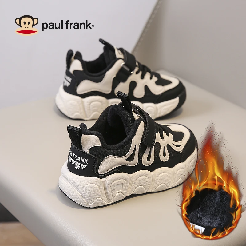 大嘴猴童鞋冬季儿童加绒加厚运动鞋女童校园软底跑步鞋潮2024新款