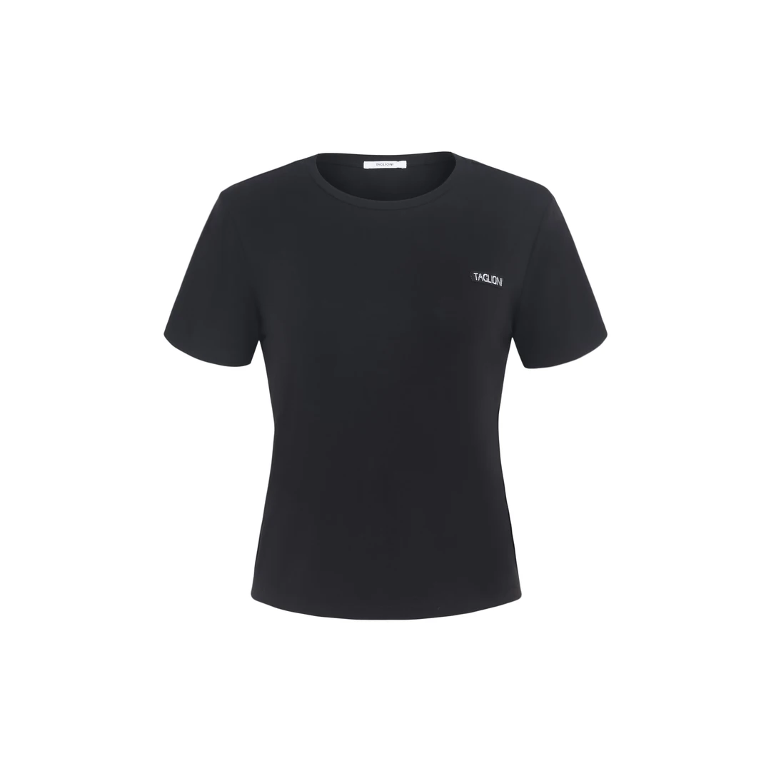 TAGLIONI官方直营简约风新款圆领夏季纯色短袖