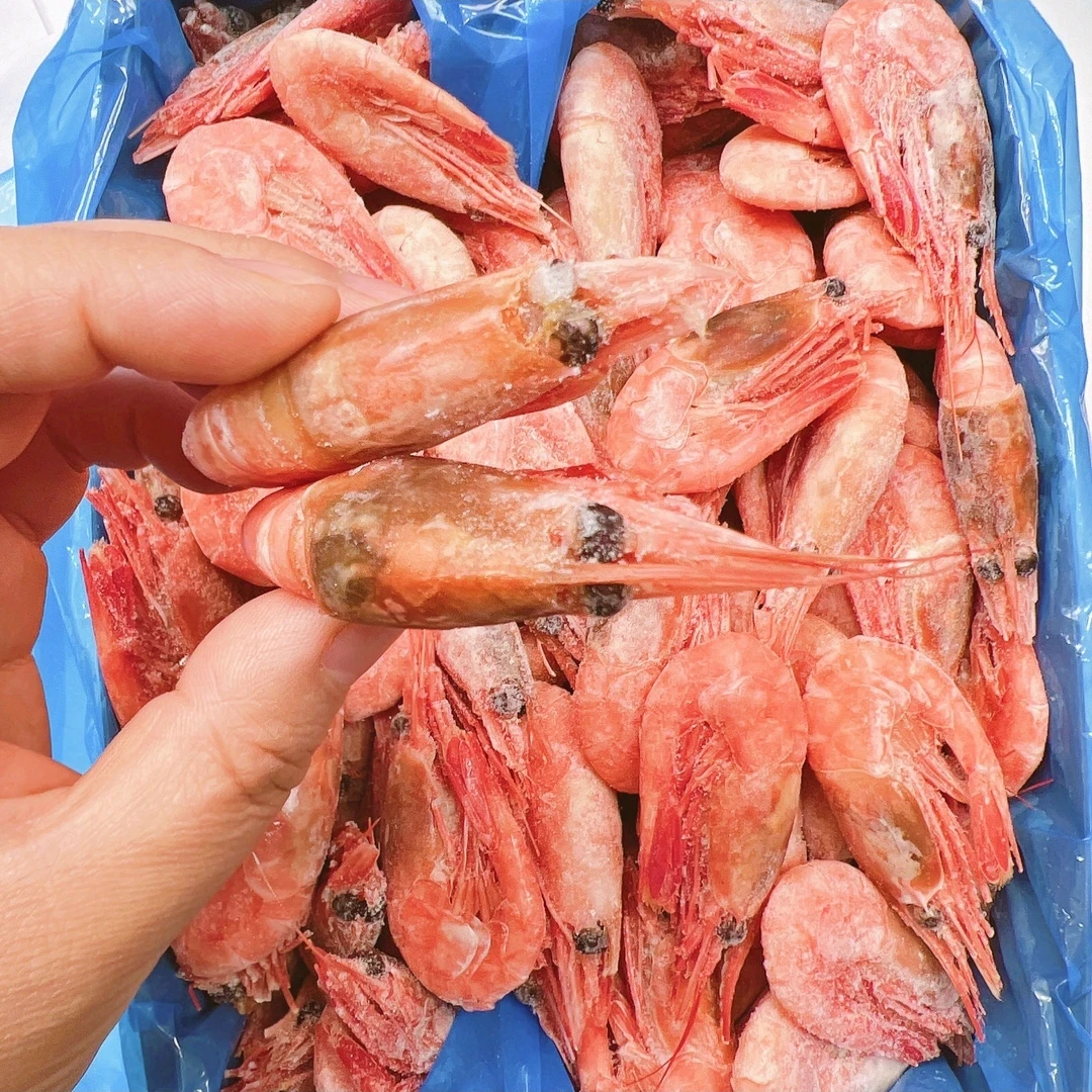 [熟冻甜虾】大规格带膏带籽了 大号北极虾3斤净重 熟冻即食