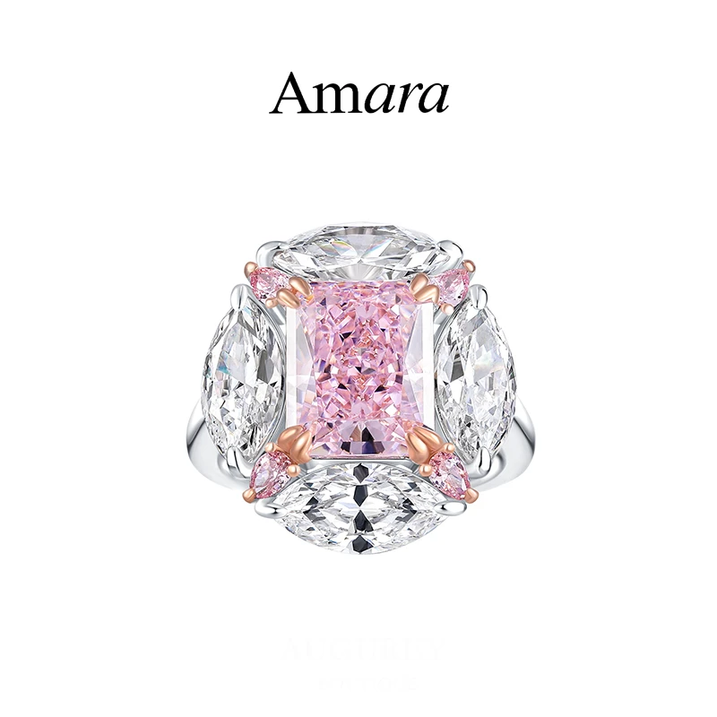925银合成锆石戒指 Amara Sakura Whisper樱花低语梦幻泡泡粉色