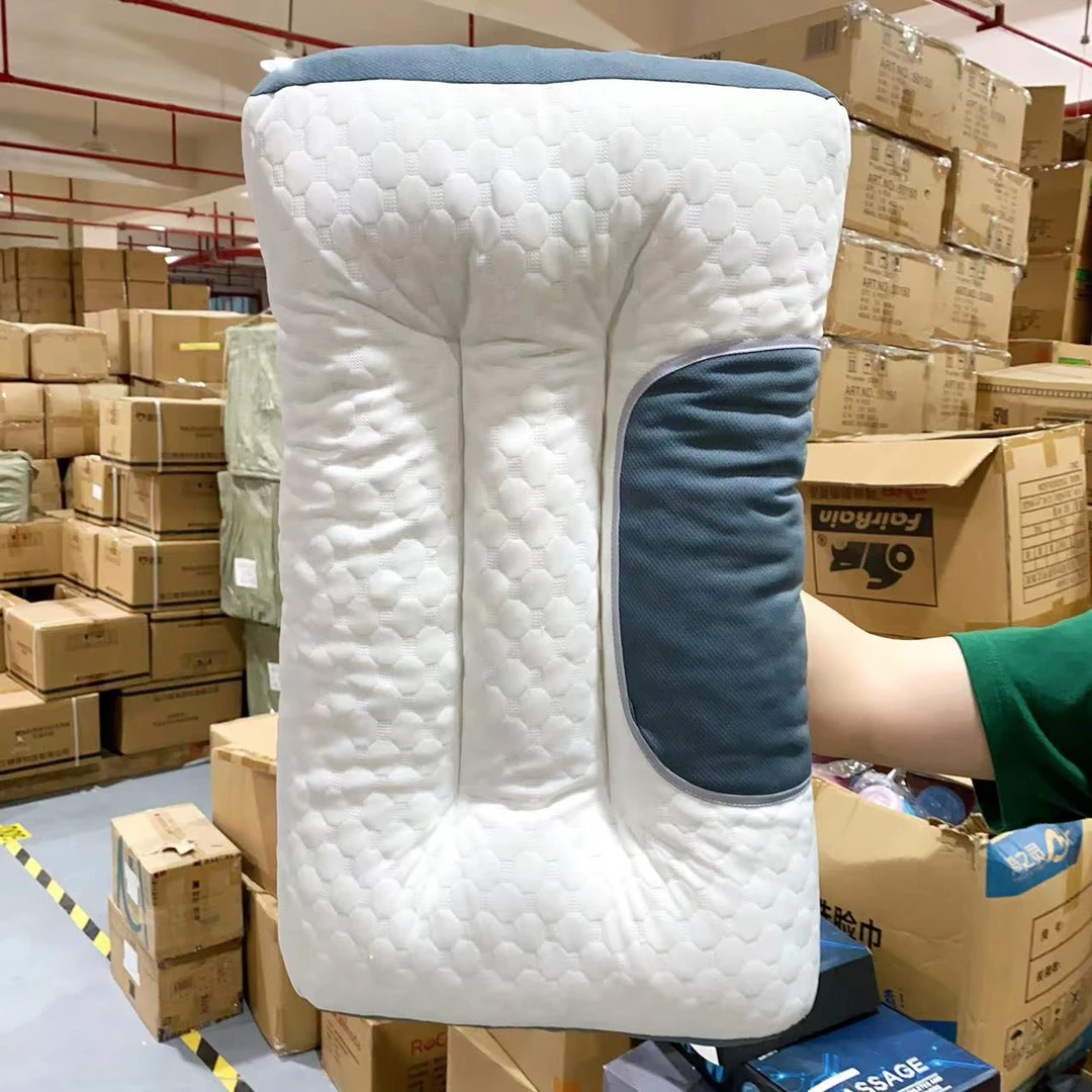 新款护颈乳胶枕头 【款式随机颜色随机发一】1