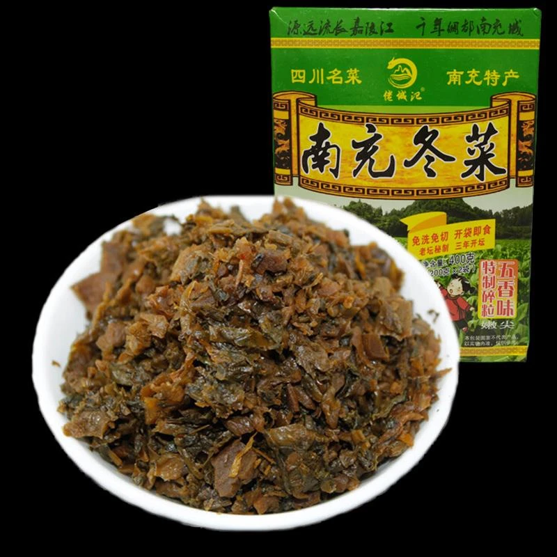 四川特产南充天冠冬菜嫩尖精制碎粒冬菜盒装免洗免切梅干笋0g笋