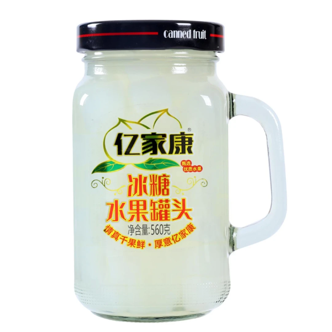 亿家康新鲜水果冰糖椰果罐头克瓶装把杯笋1g