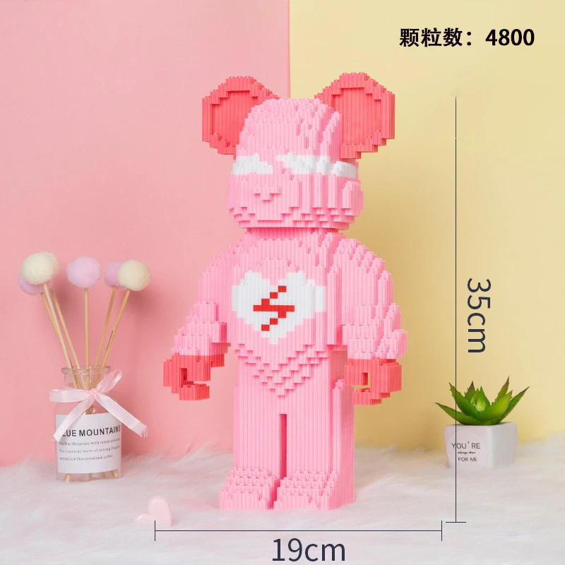 创意礼品节庆用品网红同款小颗粒拼装积木模型生日礼物6718