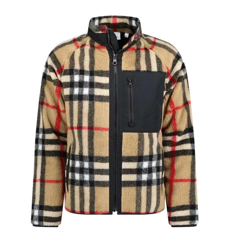 BURBERRY/博柏利奥莱羊毛混纺格纹高领绒感泰迪 男女8091848（10）