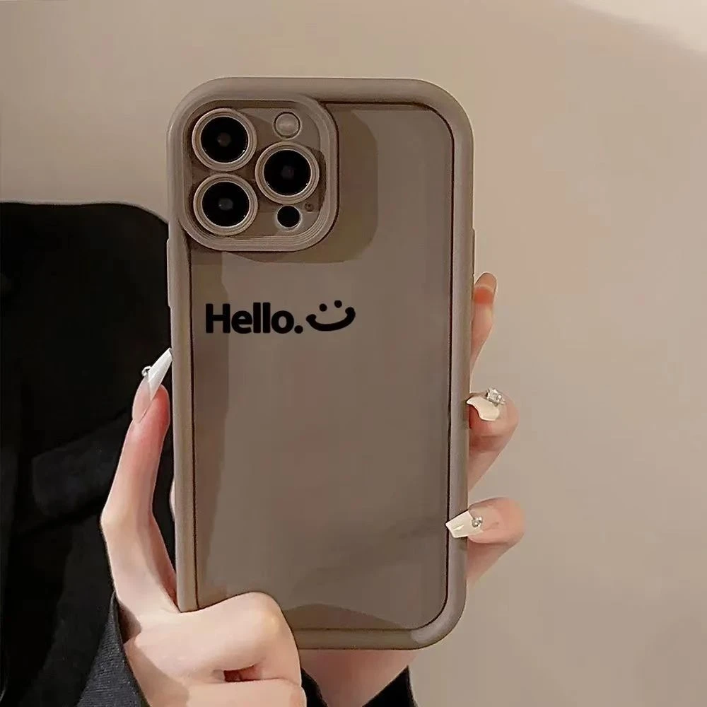 hello苹果15手机壳iPhone14ProMax女13/7/8P/12/xr全包X软壳11