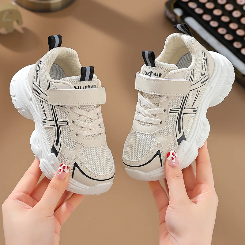 女童鞋子儿童运动老爹网鞋男童2025新款春秋夏季夏款网面透气大童