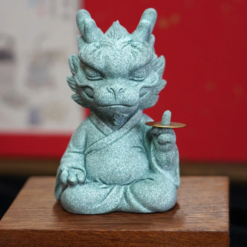 《一直富》龙摆件茶道摆件吉祥物新年礼物茶宠创意中式半手工伴手礼
