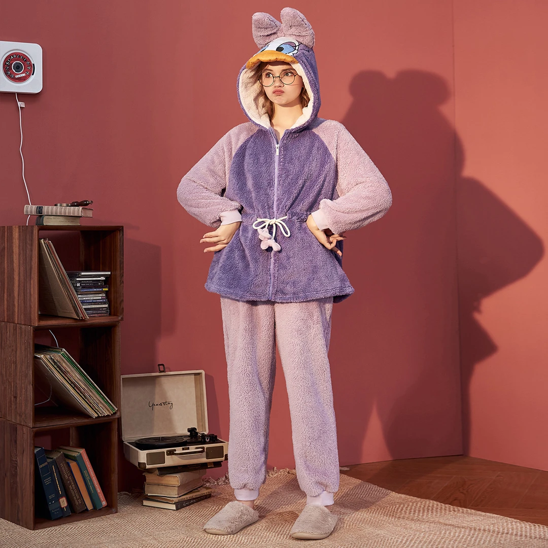 【断码福利】阪织屋迪士尼黛西联名家居服套装舒棉绒冬季睡衣两件套