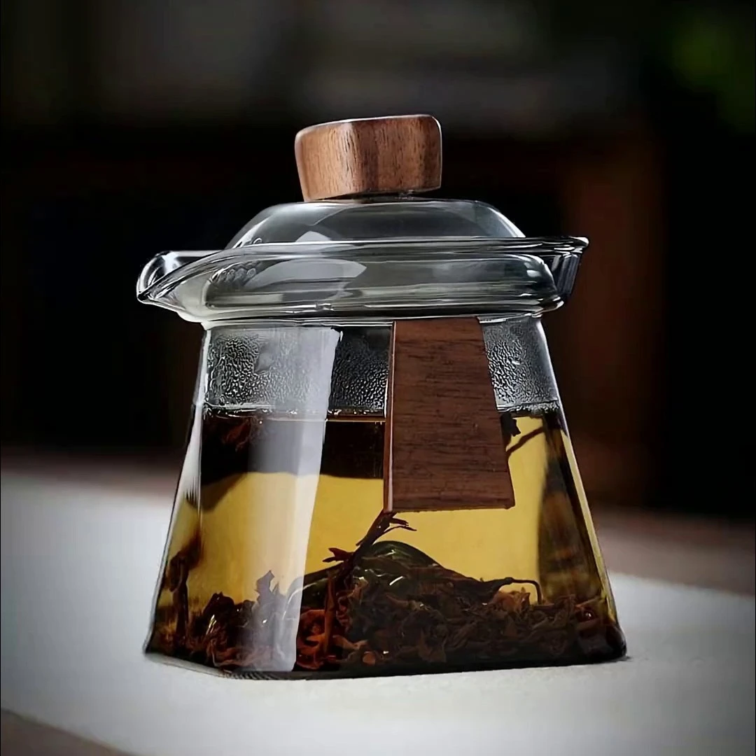 玻璃盖碗茶杯大号单个高档不烫手手抓壶一人功夫茶具泡茶壶泡茶杯