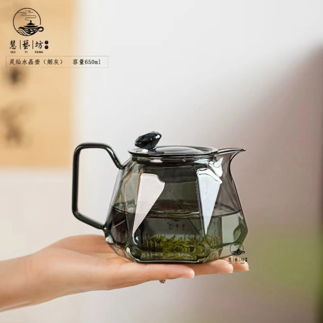 玻璃泡茶壶家用耐高温煮茶壶加厚花茶过滤茶具办公室泡茶具