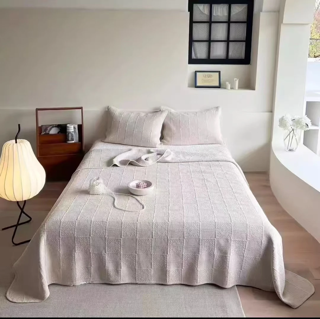 【淘家纺】赛络方双人纯棉砂洗床盖-二等瑕疵款