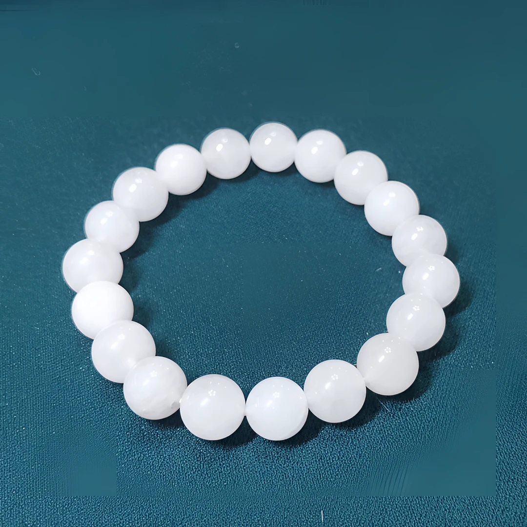 和田玉青海料卡10一细高白手窜简约百搭时尚