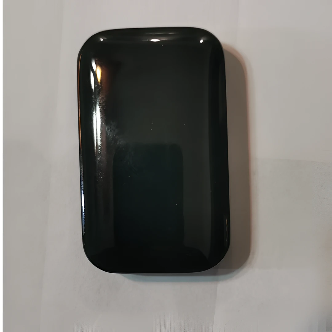 和田玉青海一细黑青3*5面包牌时尚黑色