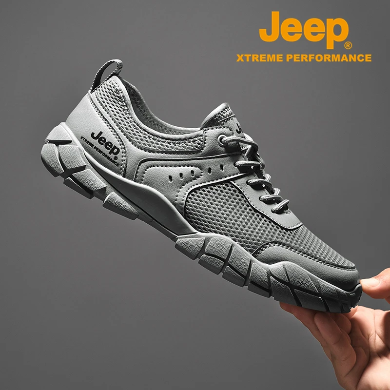 JEEP/吉普户外运动休闲鞋2023夏季新款透气网面鞋旅行轻便鞋子男