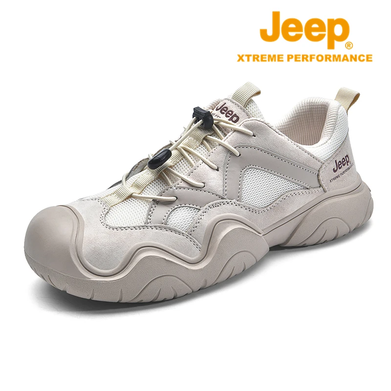 JEEP/吉普户外休闲鞋2024新款情侣低帮轻便包头鞋夏季透气徒步鞋