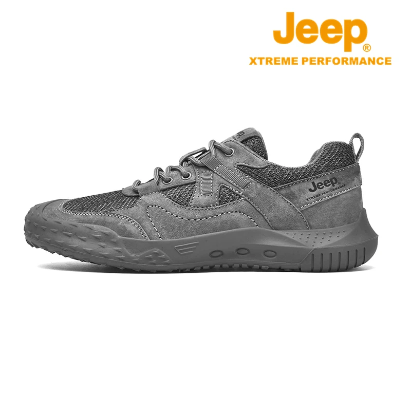 JEEP/吉普户外超轻舒适时尚休闲鞋防滑软底秋冬低帮网面徒步男鞋