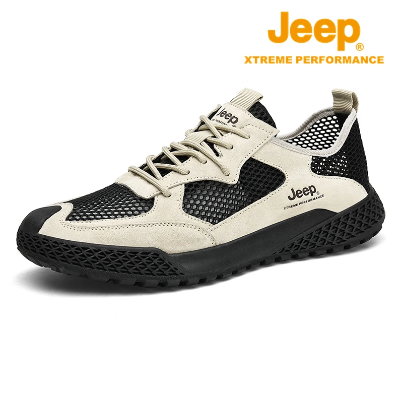JEEP/吉普户外休闲时尚男鞋夏季轻便低帮软底防滑百搭透气鞋子男
