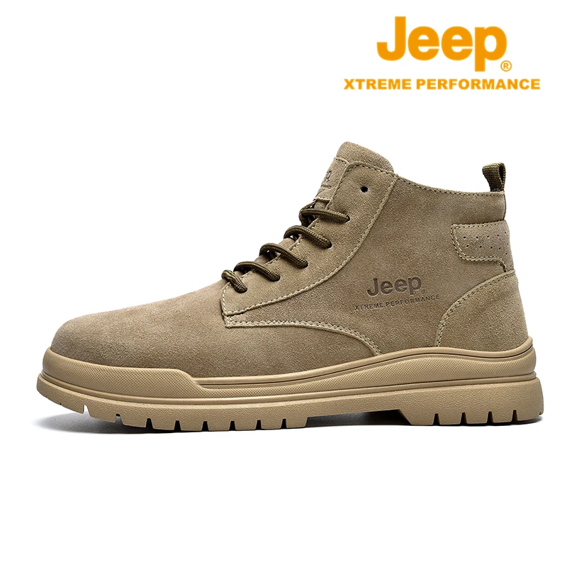 JEEP/吉普户外时尚马丁靴男士秋冬潮流英伦风百搭高帮工装鞋男