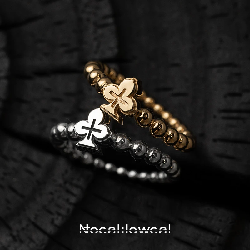 925银戒指 Nocal:lowcal 梅花圆珠戒指 925银指环