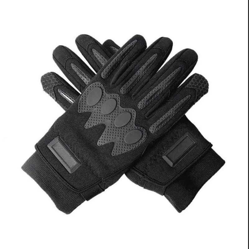 战术全指手套加绒冬季骑行训练防滑手套