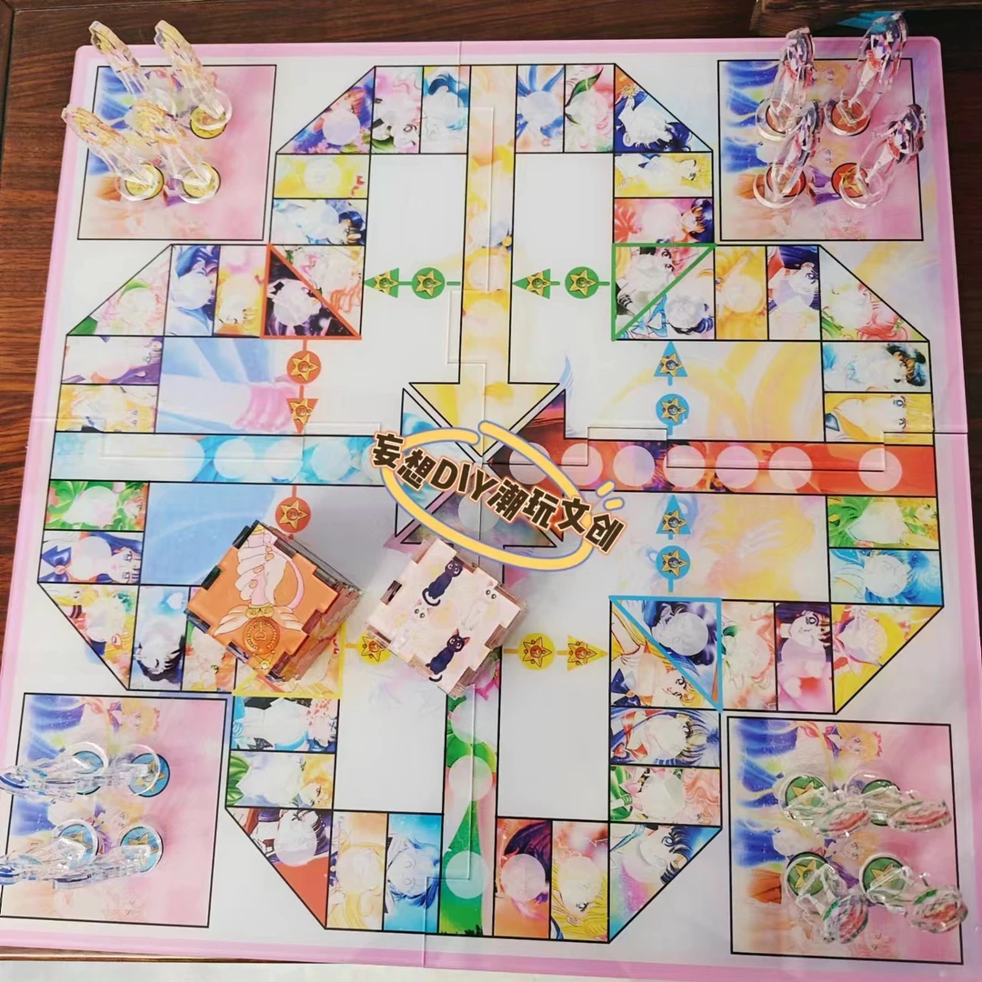 【美少女战士飞行棋】原画美战亚克力片片双面3.6个厚DIY小饰品潮玩