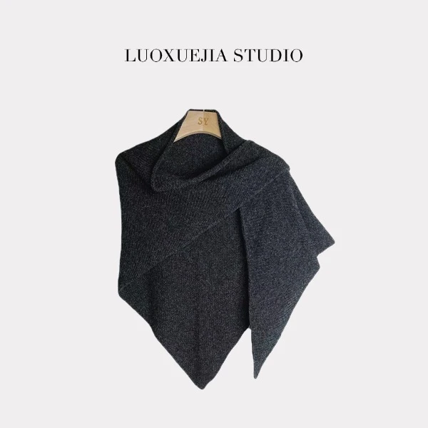 LXJ24410「爱尔兰日记」秋冬简约百搭羊毛三角围巾