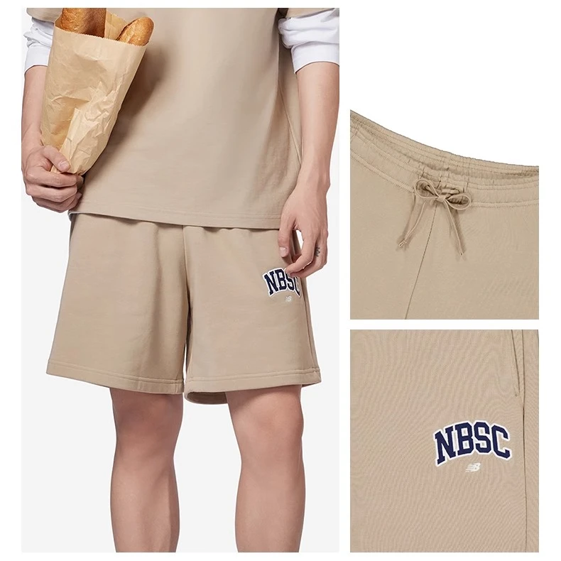 New Balance夏季短裤男针织五分卫裤宽松直筒运动休闲裤AMS42318