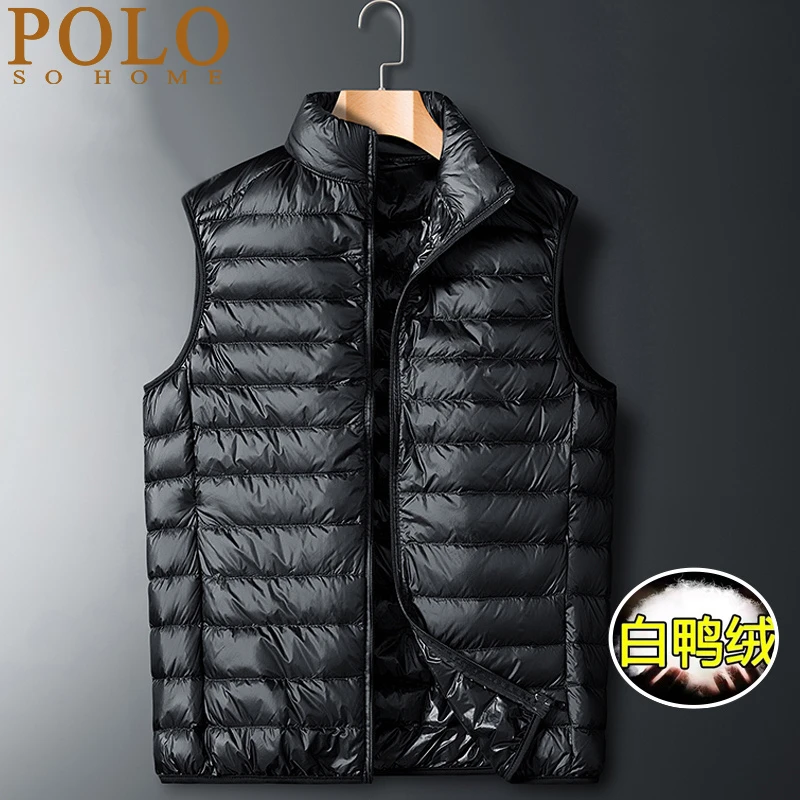 保罗轻薄款羽绒服马甲男秋冬季新款外穿马夹背心内胆防寒保暖外套