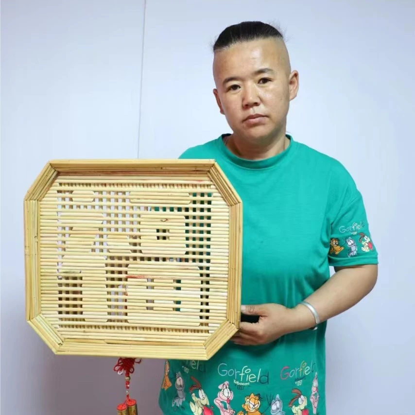 收藏---东北传统手工艺---东北盖帘{八角”福“---六层边镂空}