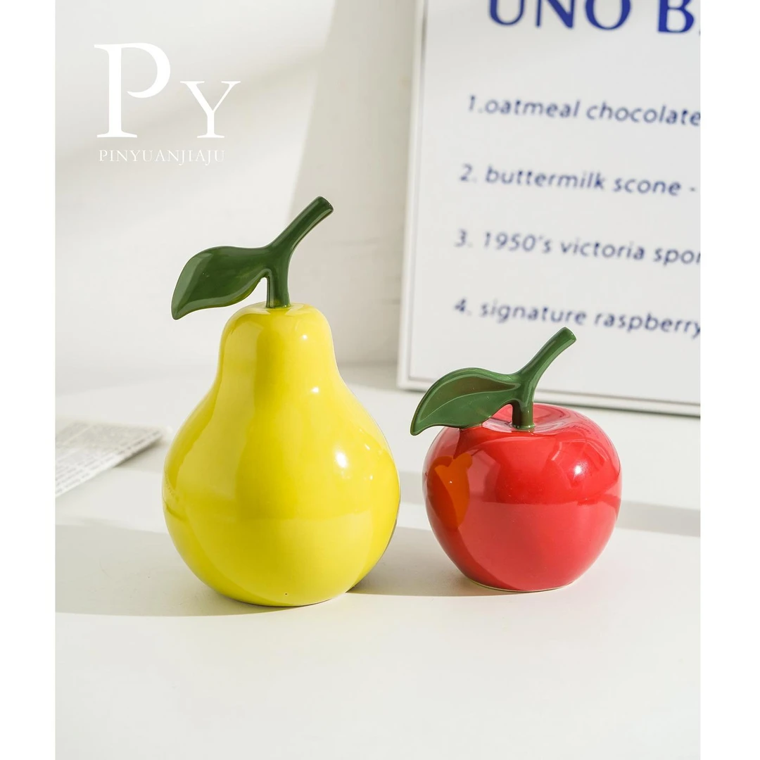 国风创意苹果平安喜乐摆件客厅高级仿真艺术饰品乔迁礼品生日礼物