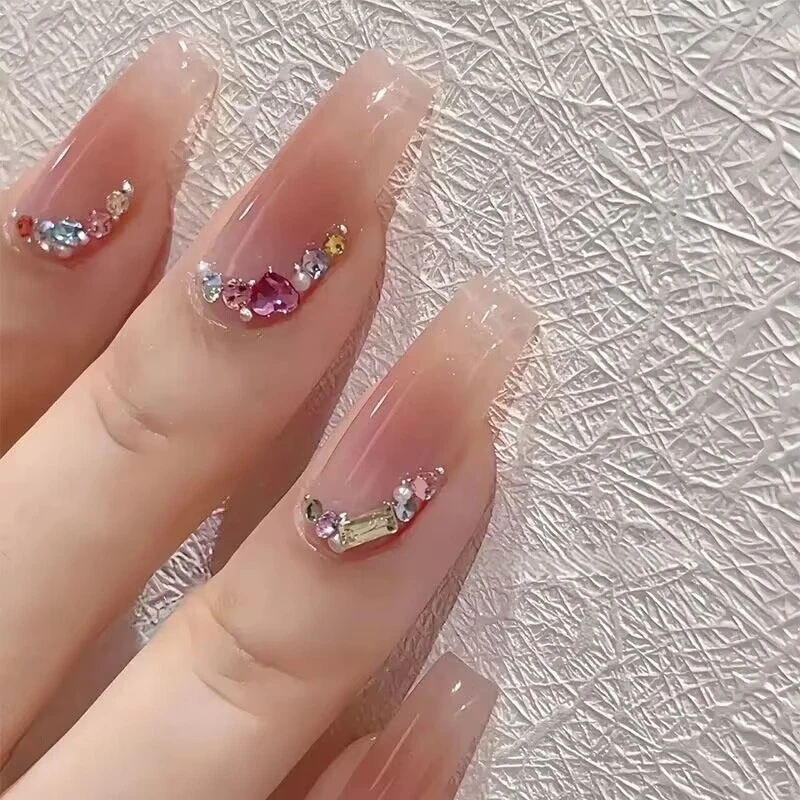 中长款（微醺梦境）指尖钻链纯欲半手工流行显白穿戴甲美甲指甲贴片