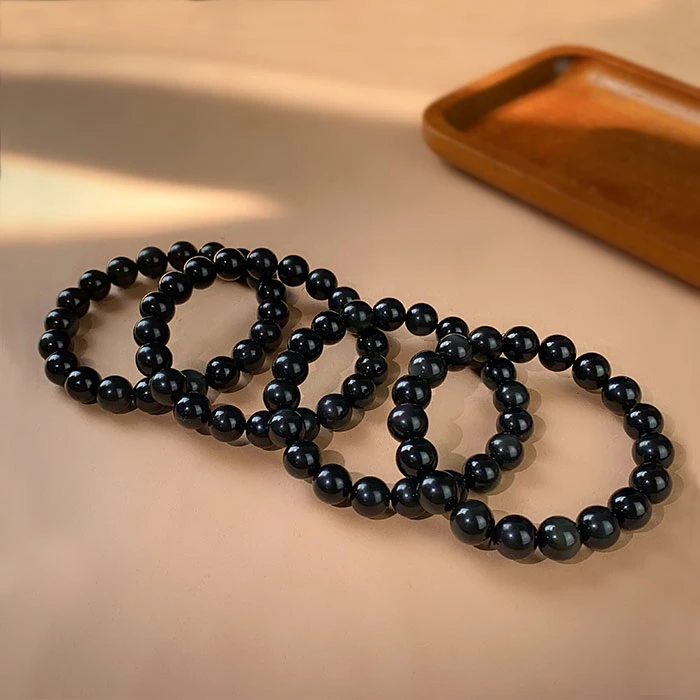 1888/(ZY888-504)黑曜石  彩曜手串9+/多样性发货/一件