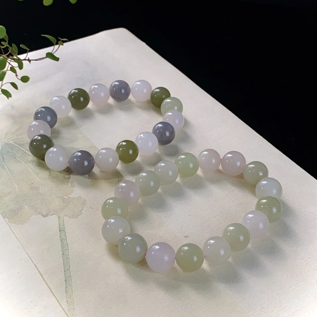 1888/(ZY888-176)和田玉百搭款圆珠多宝11+手串/多样性发/一件