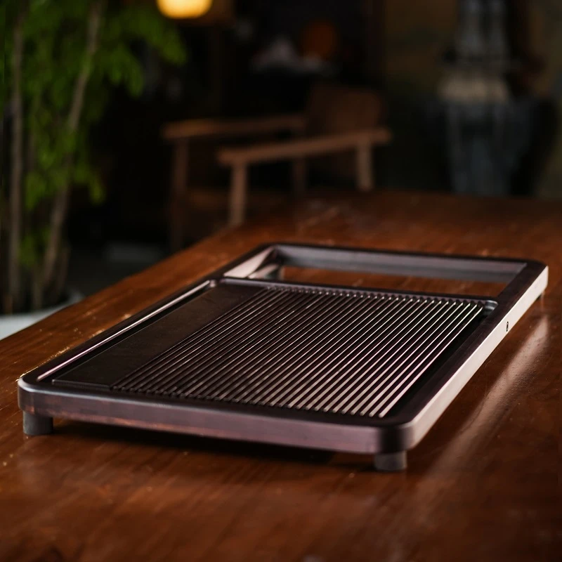 烧水壶一体式排水式木纹科技木茶盘