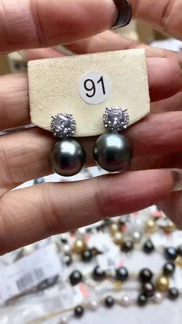 【闪购商品】海水珍珠耳饰银S925镶嵌2