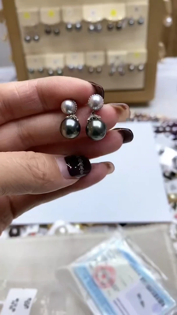 【闪购商品】海水珍珠耳饰银S925镶嵌2
