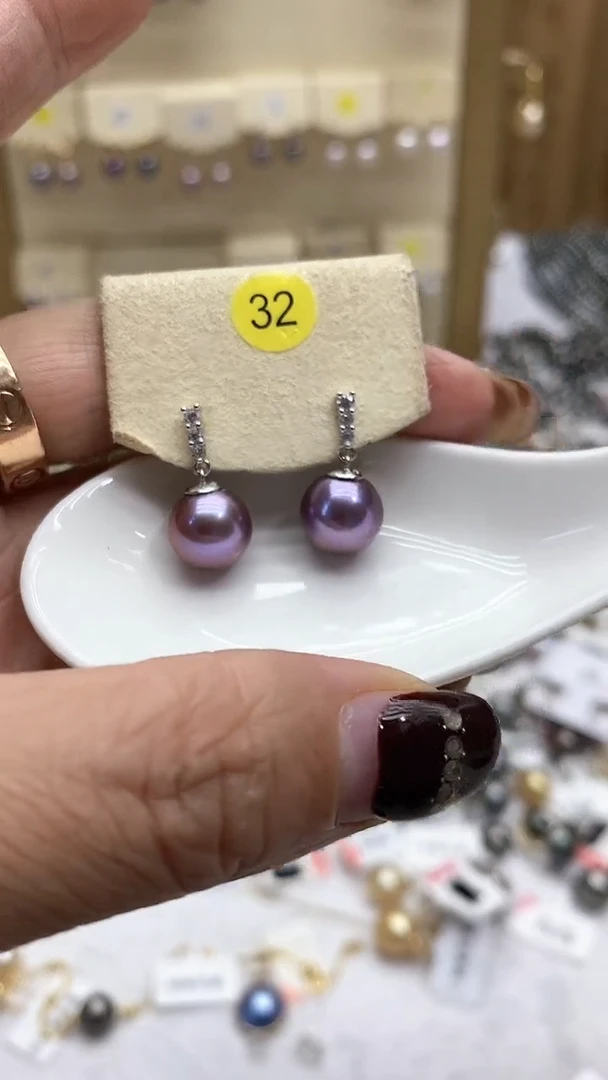 【闪购商品】淡水珍珠耳饰银S925镶嵌2