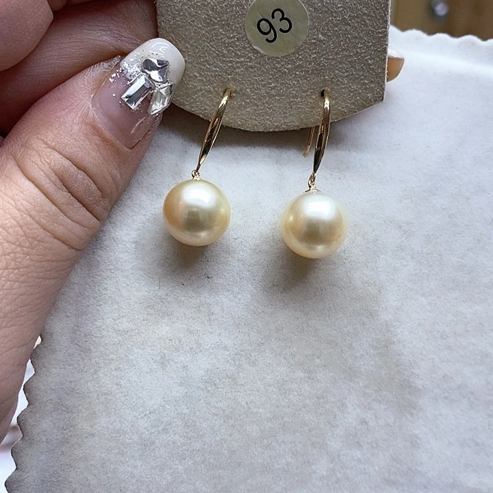 海螺珠耳饰18K金镶嵌