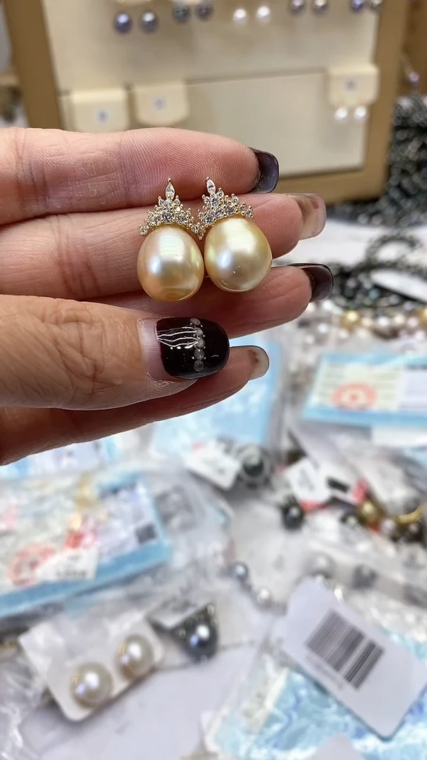 【闪购商品】海水珍珠耳饰银S925镶嵌2