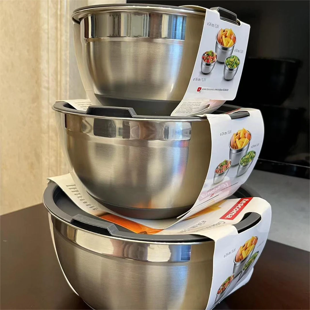 捷克共和国进口tescoma 烘焙料理碗不锈钢打蛋盆和面盆沙拉料理碗