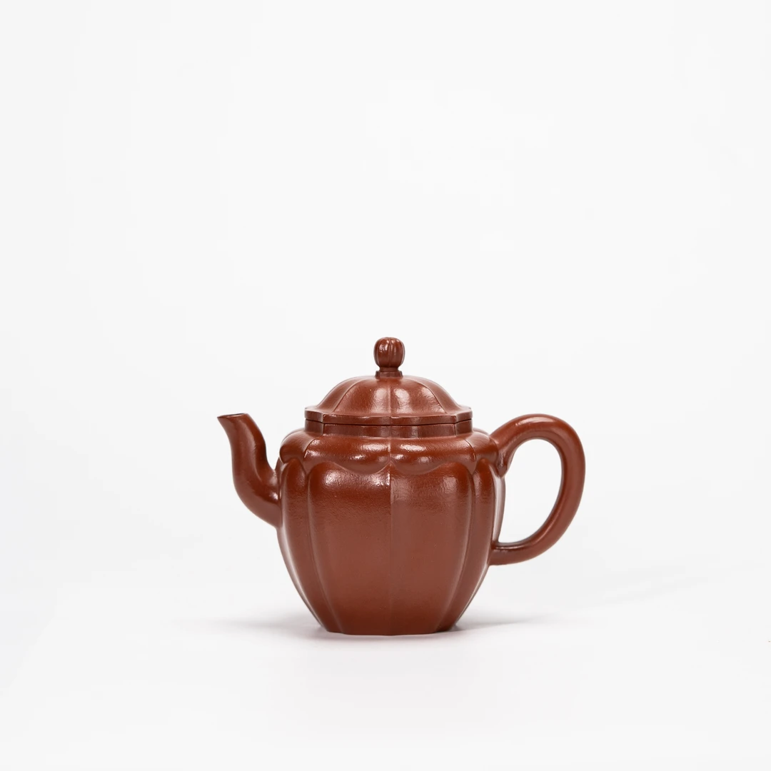 珽珽茶器 菱花宫灯 朱泥 205cc 家用紫砂壶tt1