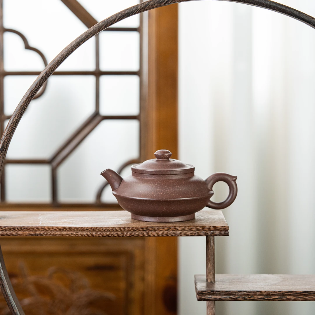 遹俊阁合欢 陈洁制 表层老紫泥 133cc 家用紫砂壶茶壶