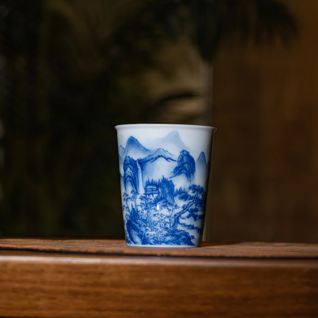 画堂春 山水大可乐杯211cc 手工手绘家用茶具 htc152