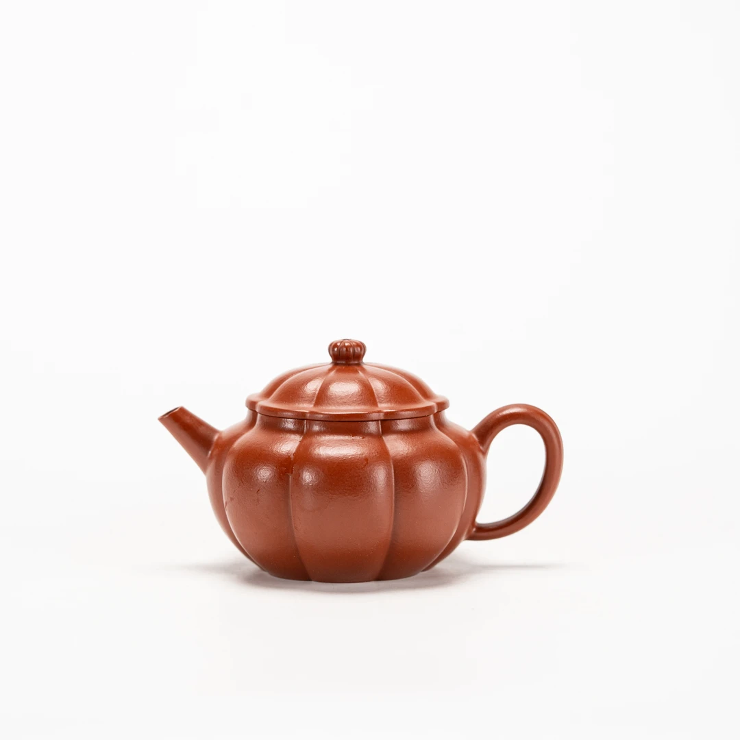 筋纹玉笠 朱泥 160cc 家用紫砂壶tt1