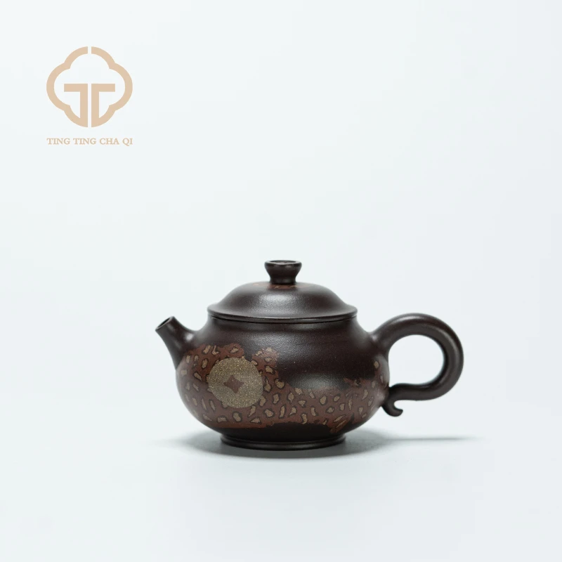 珽专属【小福豹】福豹一 范陶琦制 紫茄泥 90cc 家用紫砂壶泡茶茶壶