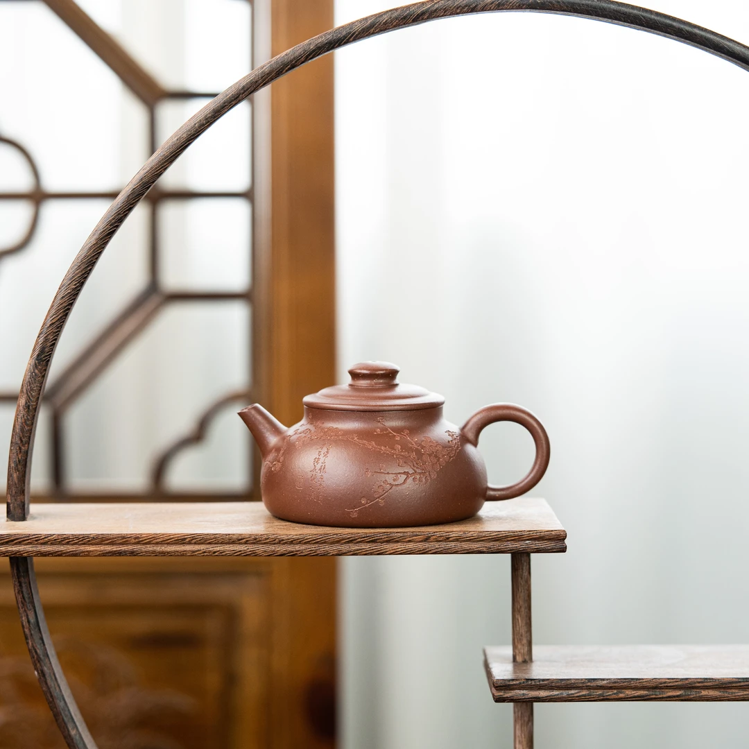 【哲园】梅香半月 林曼曼制 金砂紫泥150cc紫砂壶