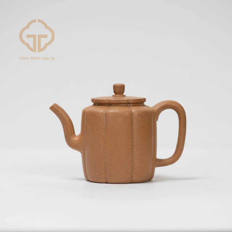 【珽仓破价】范楠制 菊瓣宫灯 段泥 170cc 紫砂壶泡茶茶壶