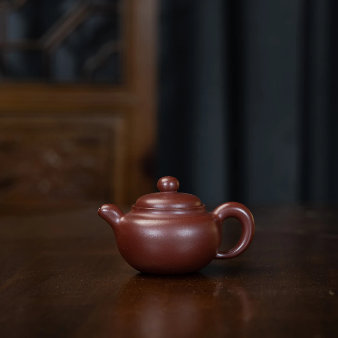 柿圆 周乾制 龙血砂 160cc 家用紫砂壶泡茶茶具