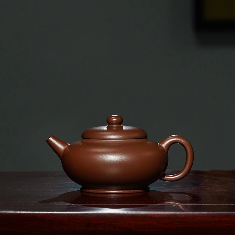 珽珽茶器 郭纪云制5 底槽清 线圆壶 180cc 紫砂壶家用泡茶茶具